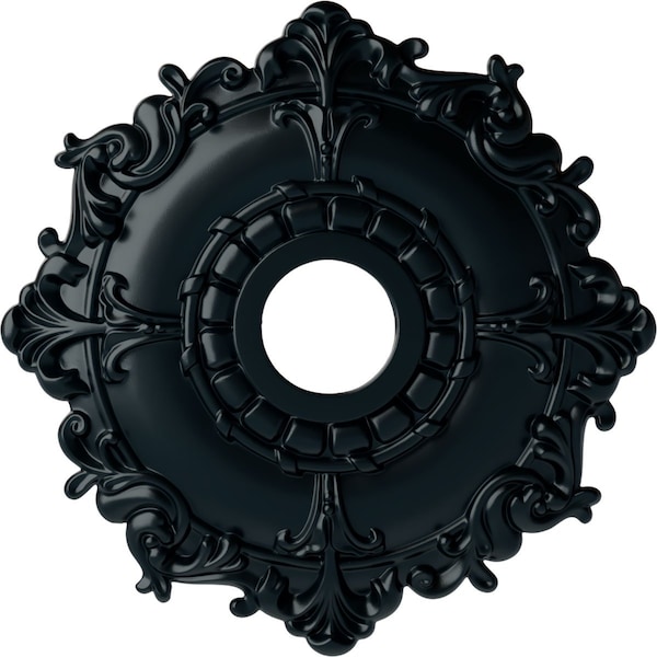 Ekena Millwork Riley Ceiling Medallion (Fits Canopies up to 4 5/8"), 18"OD x 3 1/2"ID x 1 1/2"P, Night Shade CM18RLNSF - main